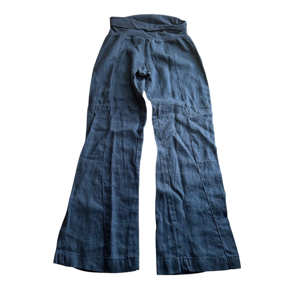 Taylor and Hyde linen wideleg pull on trousers, size XS